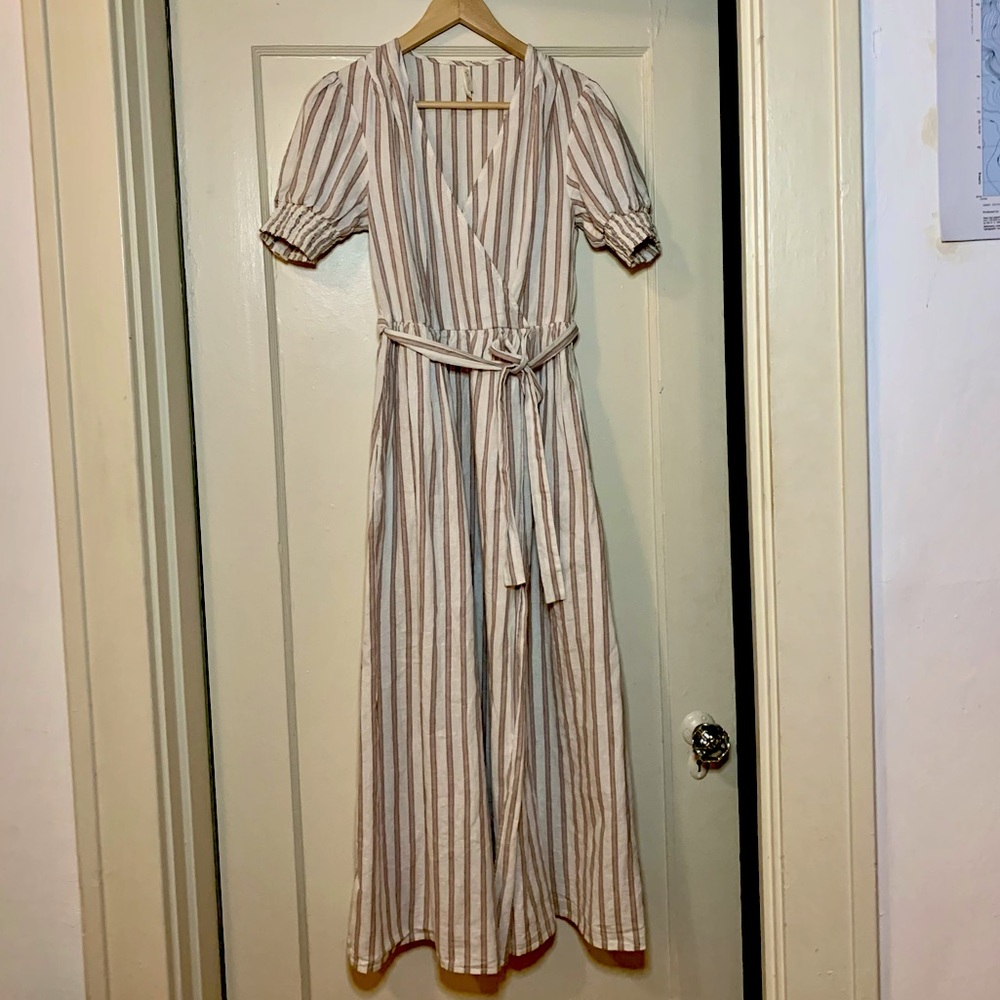 Breezy Linen Wrap Dress